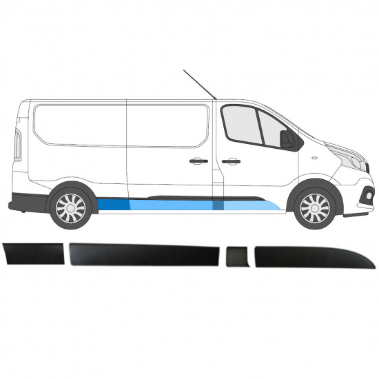 Set di modanature laterali per Renault Trafic 2014- / Destra / 8565