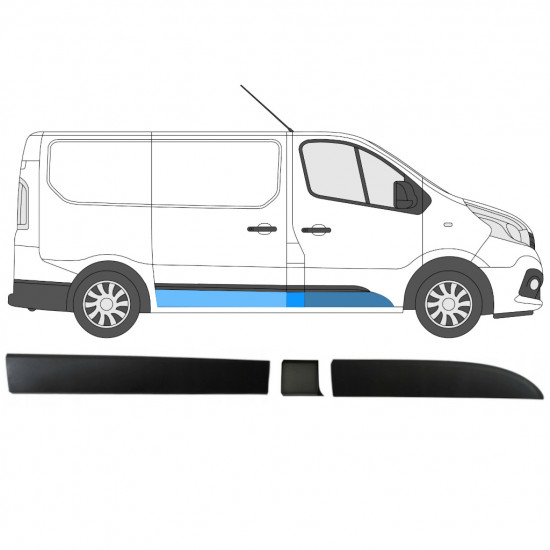 Set di modanature laterali per Renault Trafic 2014- / Destra / 8567