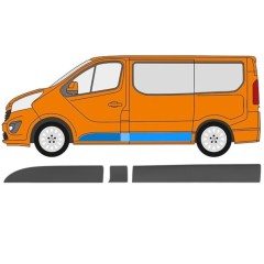 Modanatura laterale per Renault Trafic 2014- / Sinistra / Set 11257