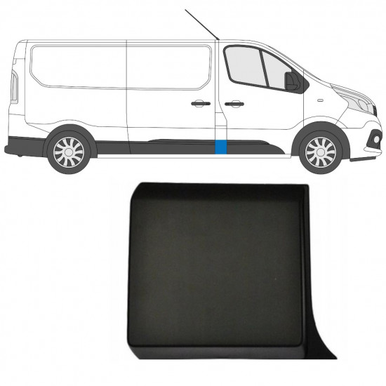 Modanatura laterale montante A per Opel Vivaro 2014-2019 / Destra 13129