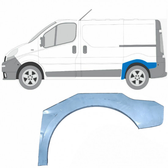 Pannello di riparazione parafango posteriore per Renault Trafic 2001-2014 / Sinistra 8824