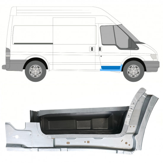 Pannello di riparazione sottoporta gradino anteriore per Ford Transit 2000-2013 / Destra 8256