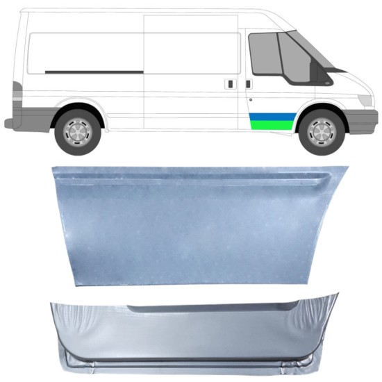 Pannello di riparazione porta anteriore interno per Ford Transit 2000-2013 / Destra / Set 14543
