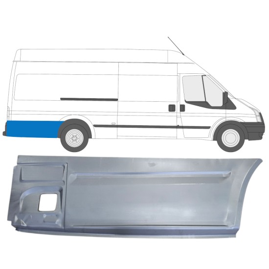 Pannello di riparazione parafango posteriore per Ford Transit 2000-2013 / Destra 14615