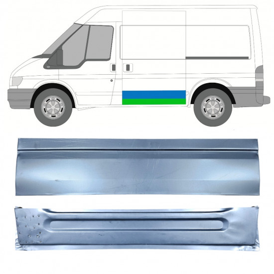 Pannello di riparazione esterno inferiore porta scorrevole per Ford Transit 2000-2013 / Sinistra / Set 12666