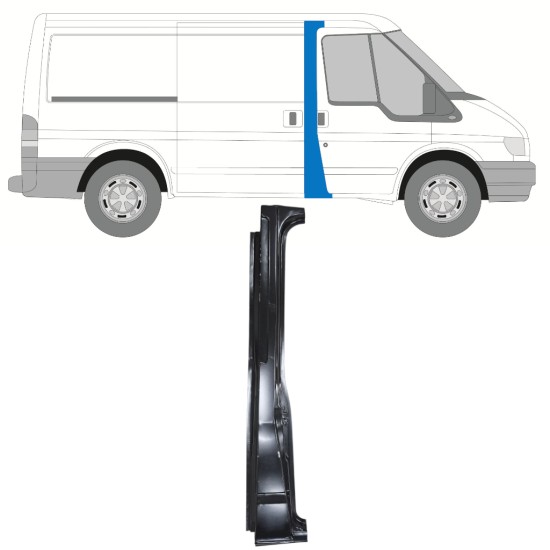 Pannello di riparazione del montante per Ford Transit 2000-2013 / Destra 16061