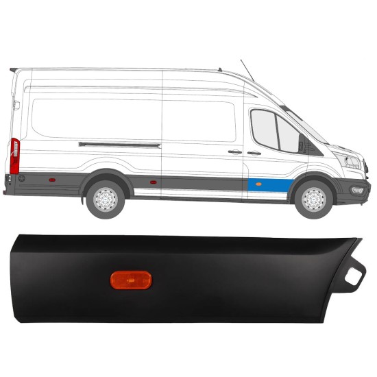 Modanatura porta anteriore per Ford Transit 2014- / Destra / Set 14664