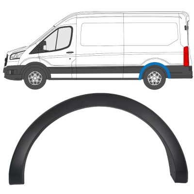 Modanatura laterale parafango posteriore per Ford Transit 2014- / Sinistra 14669