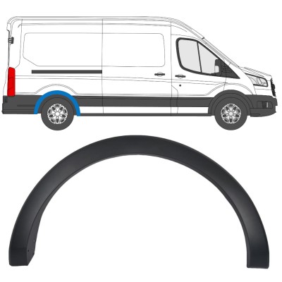Modanatura laterale parafango posteriore per Ford Transit 2014- / Destra 14668