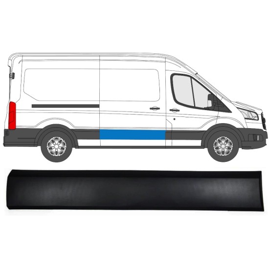 Modanatura porta scorrevole per Ford Transit 2014- / Destra 14666