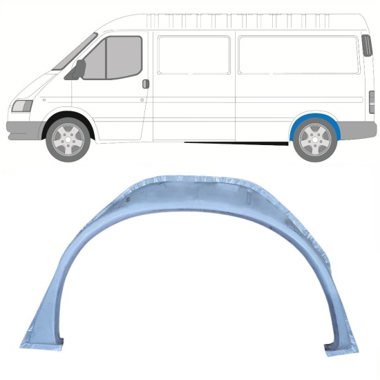 Pannello di riparazione arco ruota posteriore interno per Ford Transit 1986-2000 / Sinistra 16003