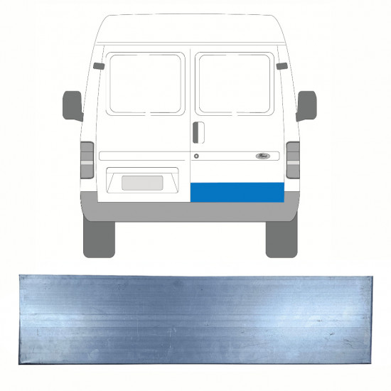 Pannello di riparazione porta posteriore bassa per Ford Transit 1986-2000 / Destra 8448