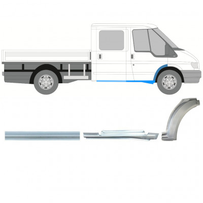 Pannello di riparazione sottoporta e parafango anteriore per Ford Transit 2000-2013 / Destra / Set 9923