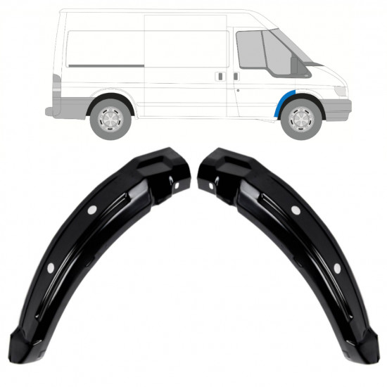 Lamiera di riparazione interno parafango anteriore per Ford Transit 2000-2013 / Sinistra+Destra / Set 11885