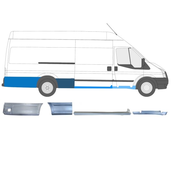 Set di pannelli di riparazione per Ford Transit 2000-2013 / Destra / 14683