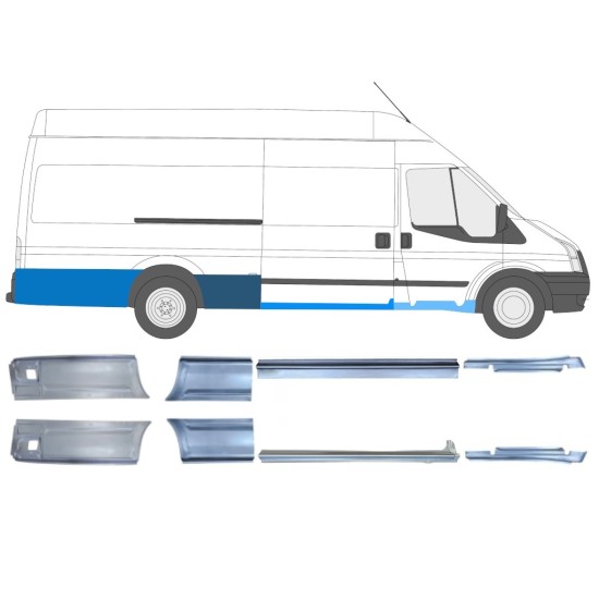 Set di pannelli di riparazione per Ford Transit 2000-2013 / Sinistra+Destra / 14685