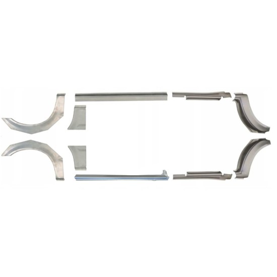 Pannello di riparazione sottoporta e parafango posteriore per Ford Transit 2000-2013 / Sinistra+Destra / Set 10637