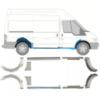Pannello di riparazione sottoporta e parafango posteriore per Ford Transit 2000-2013 / Sinistra+Destra / Set 10637