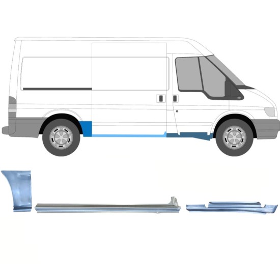 Set di pannelli di riparazione per Ford Transit 2000-2013 / Destra / 12434