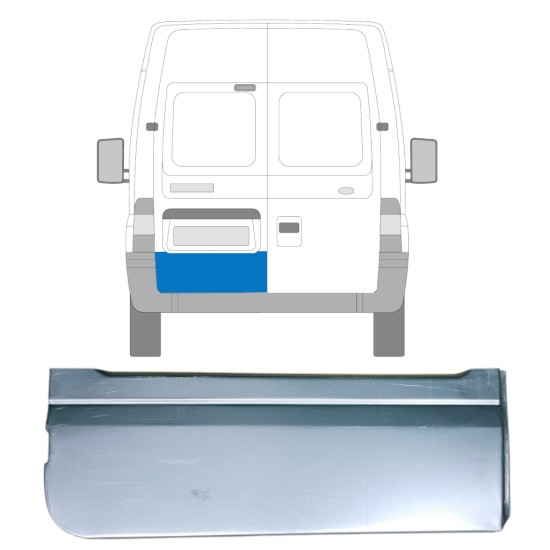 Pannello di riparazione porta posteriore per Ford Transit 2000-2013 / Sinistra 14533