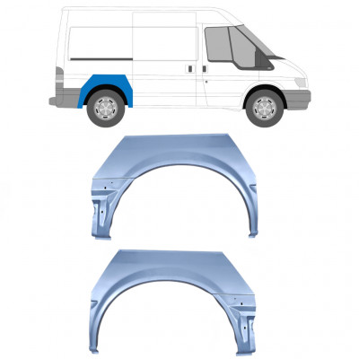 Pannello di riparazione parafango posteriore per Ford Transit 2000-2013 / Sinistra+Destra / Set 10086