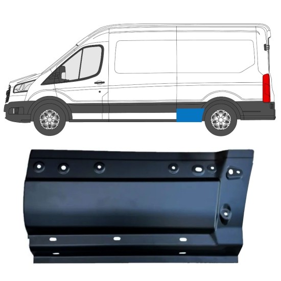 Pannello di riparazione sezione anteriore parafango posteriore per Ford Transit 2014- / Sinistra 15347