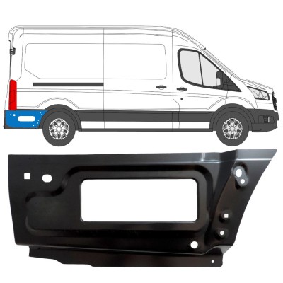 Pannello di riparazione sezione posteriore parafango posteriore per Ford Transit 2014- / Destra 15348