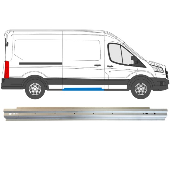 Pannello di riparazione sottoporta porta scorrevole per Ford Transit 2014- 14738