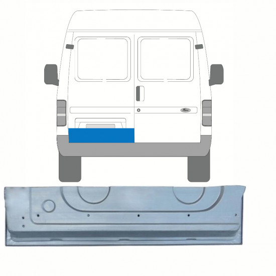 Pannello di riparazione porta posteriore per Ford Transit 1986-2000 / Sinistra 8445