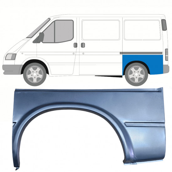Pannello di riparazione parafango posteriore per Ford Transit 1986-2000 / Sinistra 8818