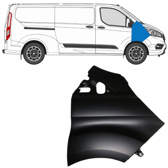 Parafango anteriore per Ford Transit Custom 2017-2021 / Destra 17098