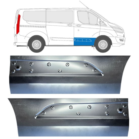 Pannello di riparazione porta anteriore per Ford Transit Custom 2013-2023 / Sinistra+Destra / Set 15967