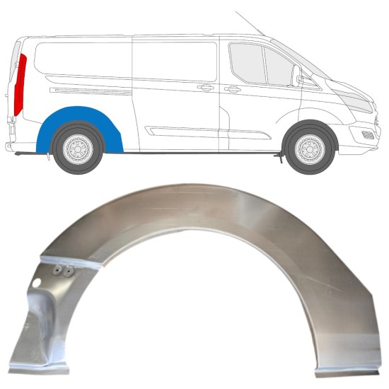 Pannello di riparazione parafango posteriore per Ford Transit Custom 2013-2023 / Destra 14647