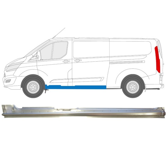 Sottoporta per porta scorrevole per Ford Transit Custom 2013-2023 / Sinistra 14645