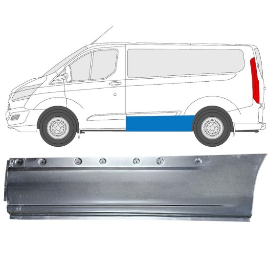 Pannello di riparazione laterale per Ford Transit Custom 2013-2023 / Sinistra 15974