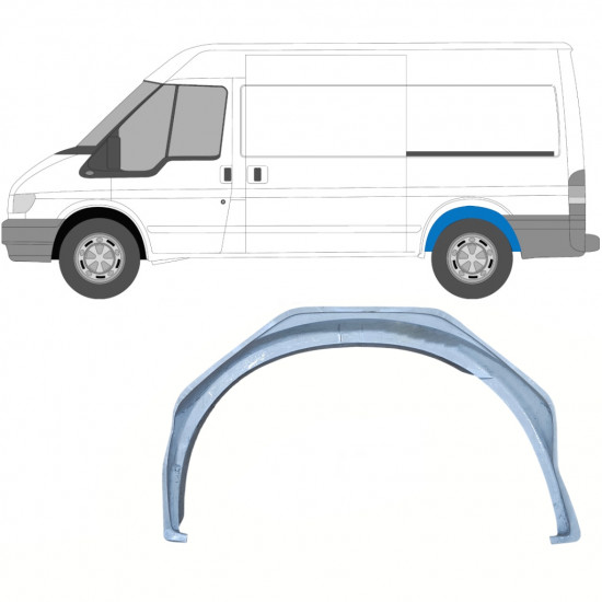 Pannello di riparazione arco ruota posteriore interno per Ford Transit 2000-2013 / Sinistra 7167