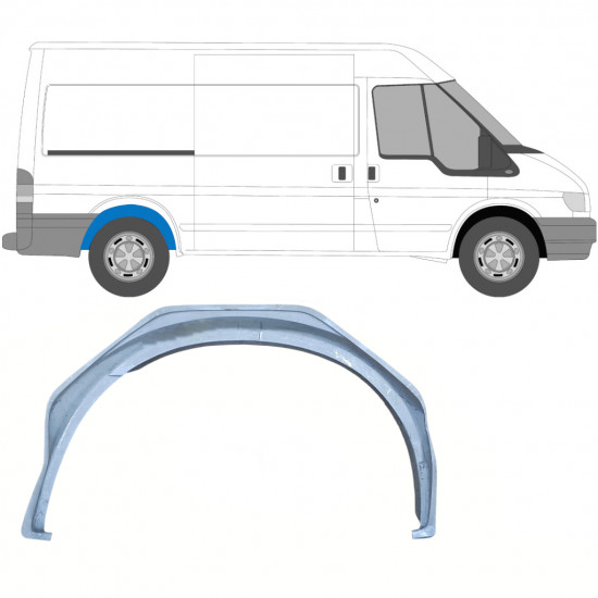 Pannello di riparazione arco ruota posteriore interno per Ford Transit 2000-2013 / Destra 7166
