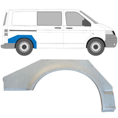 Pannello di riparazione parafango posteriore per Volkswagen Transporter T5 2003-2015 / Destra 14762