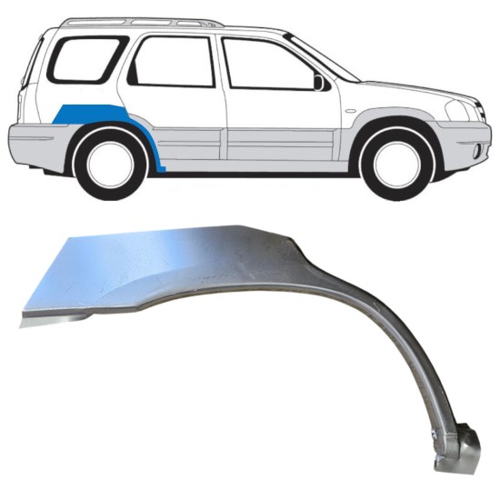 Pannello di riparazione parafango posteriore per Mazda Tribute 2001-2008 / Destra 15780