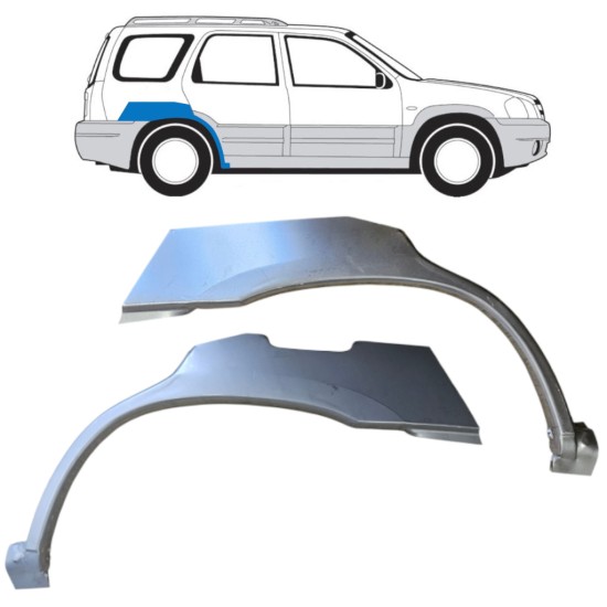 Pannello di riparazione parafango posteriore per Mazda Tribute 2001-2008 / Sinistra+Destra / Set 15782