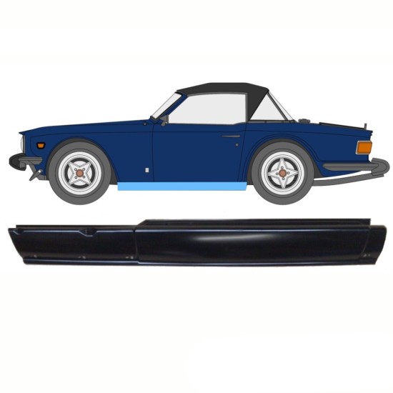 Sottoporta Lamiera Completo per Triumph TR6 1969-1976 / Sinistra 10761