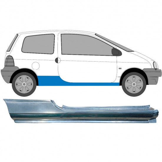 Sottoporta Lamiera Completo per Renault Twingo 1993-2007 / Destra 6972