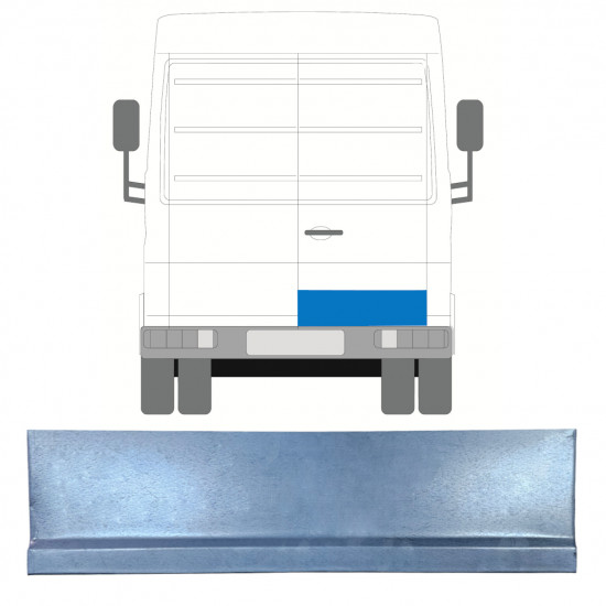 Pannello di riparazione porta posteriore esterno per Mercedes Vario 1996- / Sinistra = Destra (simmetrico) 5598