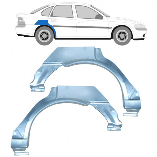 Pannello di riparazione parafango posteriore per Opel Vectra B 1995-2002 / Sinistra+Destra / Set 9197