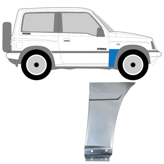 Pannello di riparazione parafango anteriore per Suzuki Vitara 1988-1998 / Destra 14638