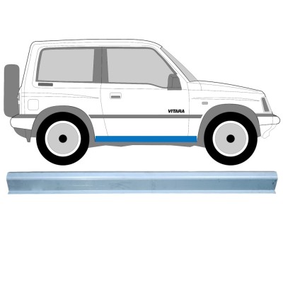 Pannello di riparazione sottoporta lamiera per Suzuki Vitara 1988-1998 / Sinistra = Destra (simmetrico) 15124