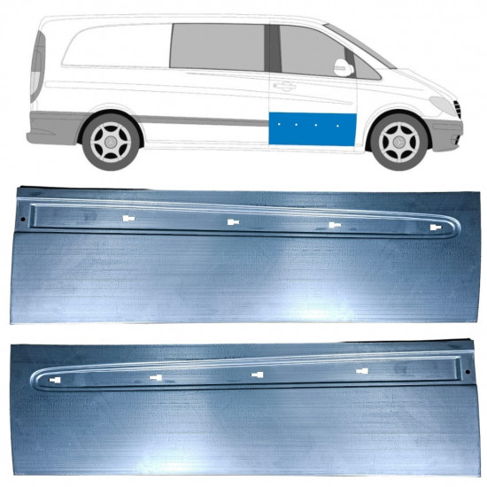 Pannello di riparazione porta anteriore per Mercedes Vito W639 2003-2014 / Sinistra / Destra / Sinistra+Destra / Set 12913