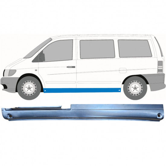 Sottoporta Lamiera Completo per Mercedes Vito I W638 1996-2003 / Sinistra 6801
