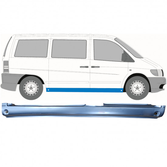 Sottoporta Lamiera Completo per Mercedes Vito I W638 1996-2003 / Destra 6800