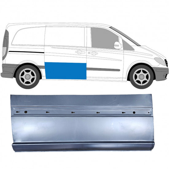 Pannello di riparazione porta scorrevole esterno per Mercedes Vito W639 2003-2014 / Destra 6812